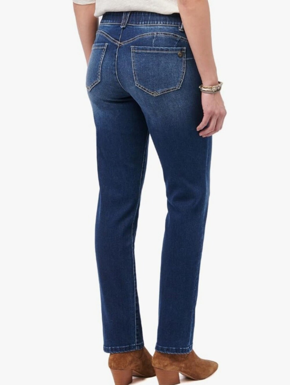 Democracy Ab Solution Dark Blue Straight Leg Stretch Women’s Jeans Size 10